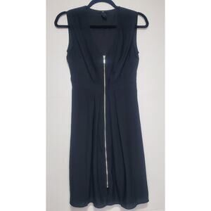 H&M | Black Zip Front Dress, Size 6